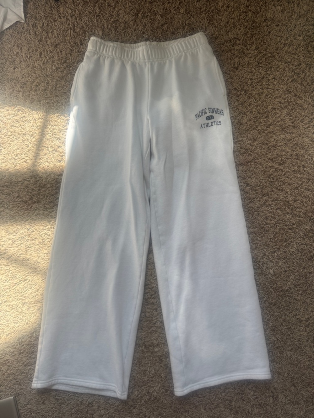 PacSun White Women's Sweatpants with Athletic Logo